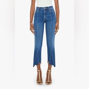 🆕GOOD AMERICAN Good Leg Cropped Asymmetrical Hem Jeans